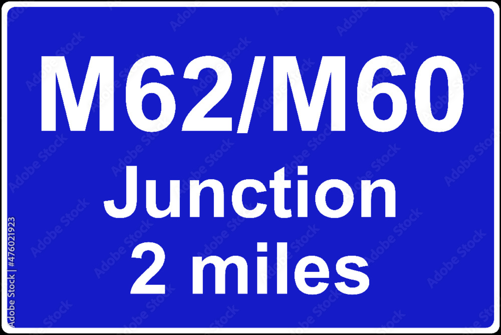 Junction ahead is with another motorway sign Junction ahead is with another motorway sign