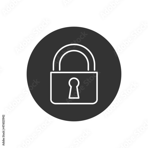 Padlock related line vector icon. Security lock sign. Secure protection symbol. Vector illustration.