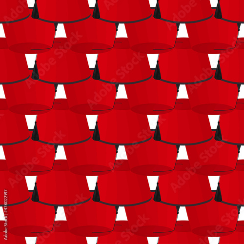 Illustration on theme pattern hats ottoman fez