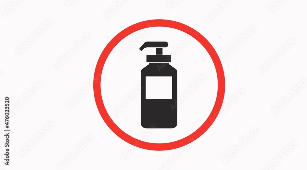 Vector Isolated Hand Sanitizer Hydroalcoholic Gel Bottle Icon Vector Isolated Hand Sanitizer Hydroalcoholic Gel Bottle Icon