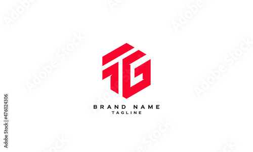 TG, GT, Abstract initial monogram letter alphabet logo design