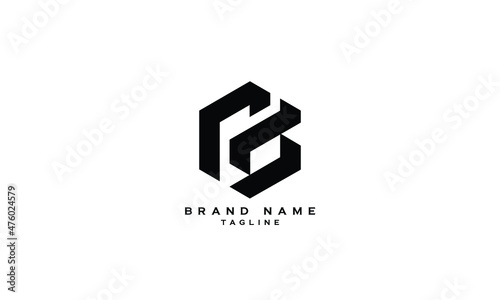PS, PB, SP, BP, Abstract initial monogram letter alphabet logo design