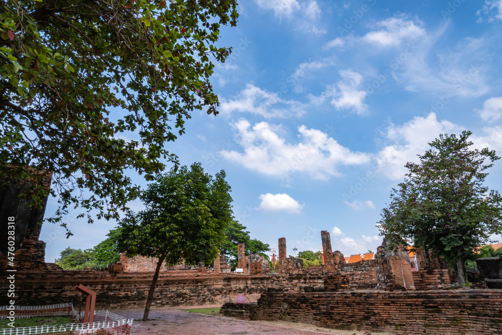 The ruins of the old city of Ayutthaya
