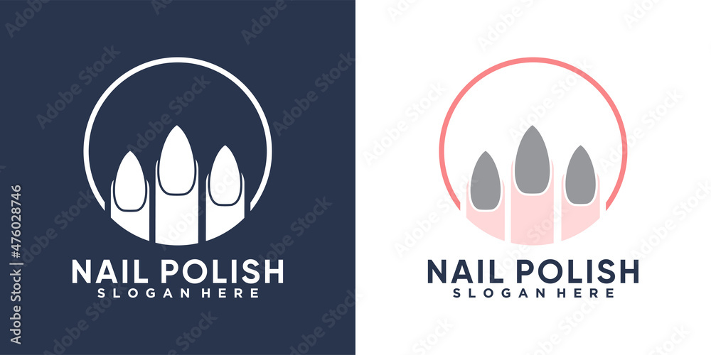 nail logo design with style and creative concept nail logo design with style and creative concept