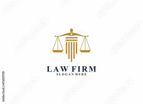 law firm logo template in white background