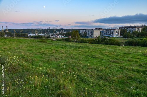 Vanino township and Vanino sea trade port in Khabarovsky krai, Russia 