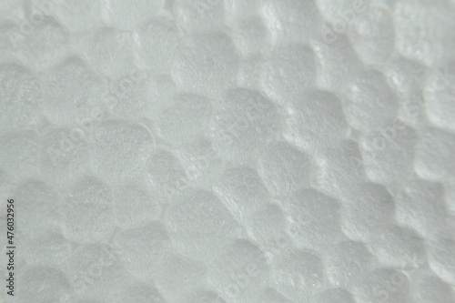 White polyestyrene as screen background