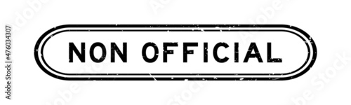 Grunge black non official word rubber seal stamp on white background