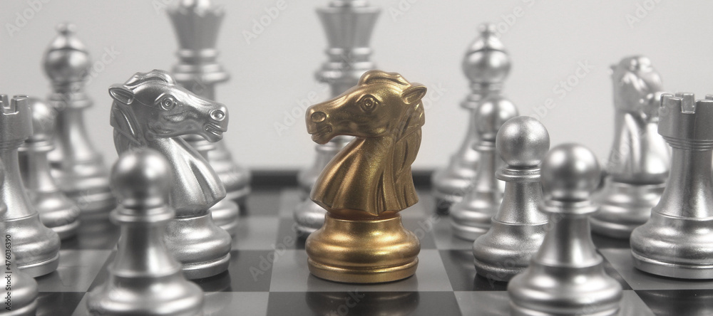 Chess board game concept of business ideas and competition and strategy concep Chess board game concept of business ideas and competition and strategy concep