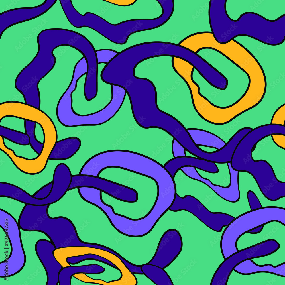 Obraz premium Abstract seamless colorful artwork with hand drawn unique patterns