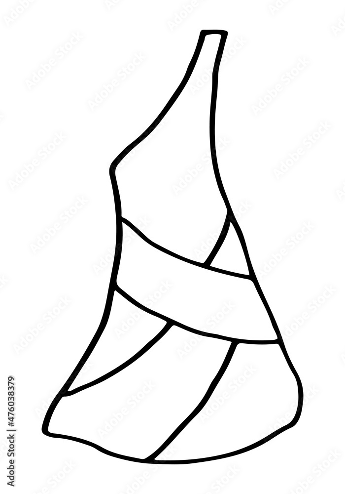 Doodle hand drawing with kid clothes. Vector illustration of lines and coloring pages for kids Doodle hand drawing with kid clothes. Vector illustration of lines and coloring pages for kids