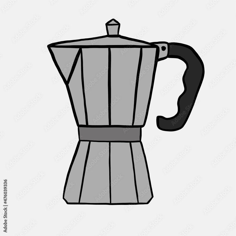 doodle freehand sketch drawing of coffee brewing pot. doodle freehand sketch drawing of coffee brewing pot.