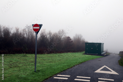 Lush Green Stop Sign