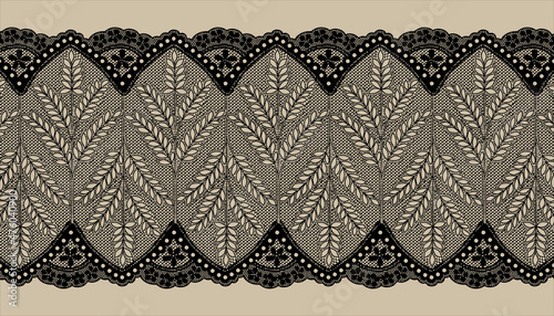 Wide luxury Lace Ribbon Trim With Wheat Pattern.