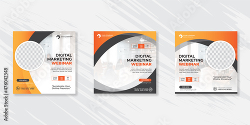 Digital business marketing social media post template.