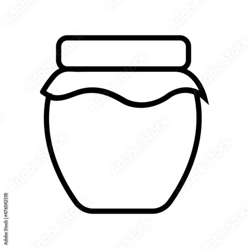 Jar ine icon, vector logo isolated on white background