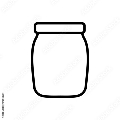 Jar ine icon, vector logo isolated on white background