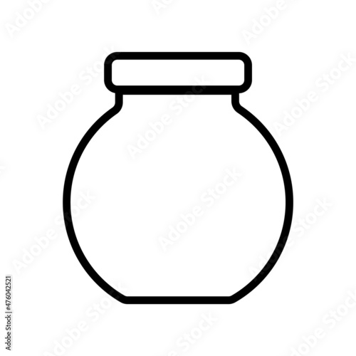 Jar ine icon, vector logo isolated on white background