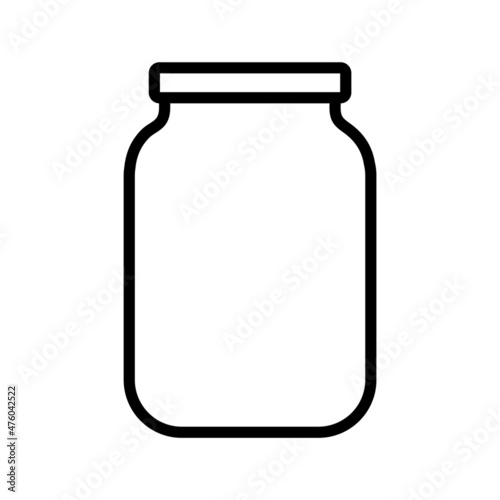 Jar ine icon, vector logo isolated on white background