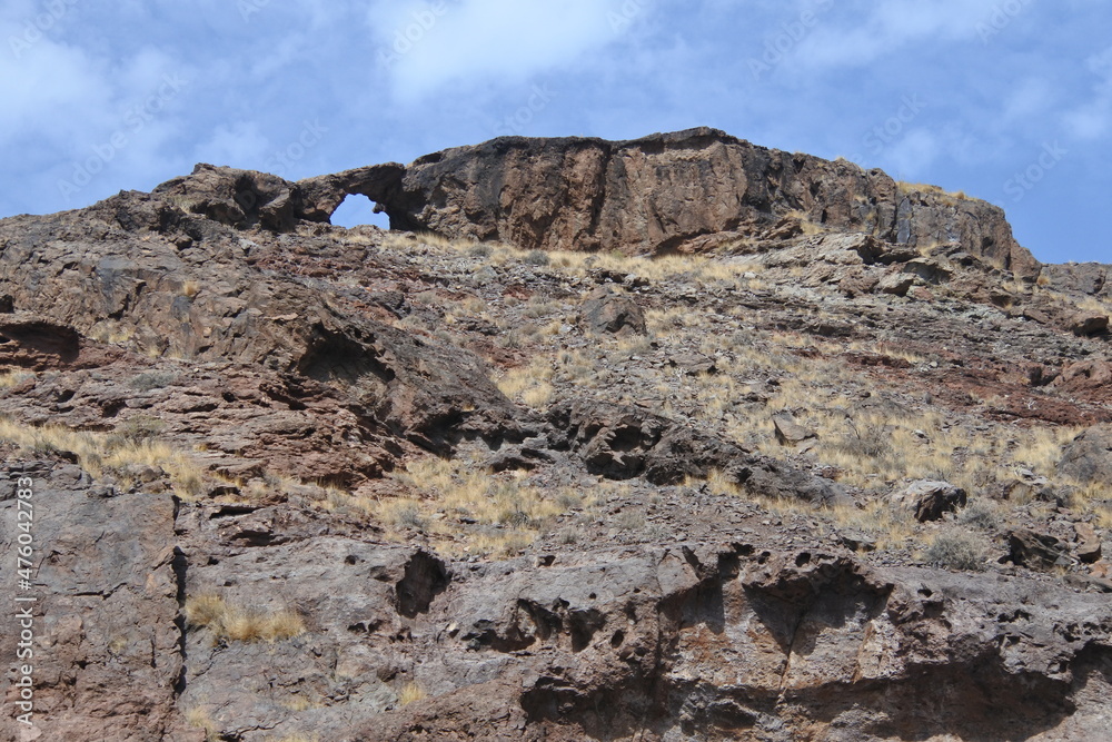 Felsbogen im Barranco de la Aldea Felsbogen im Barranco de la Aldea