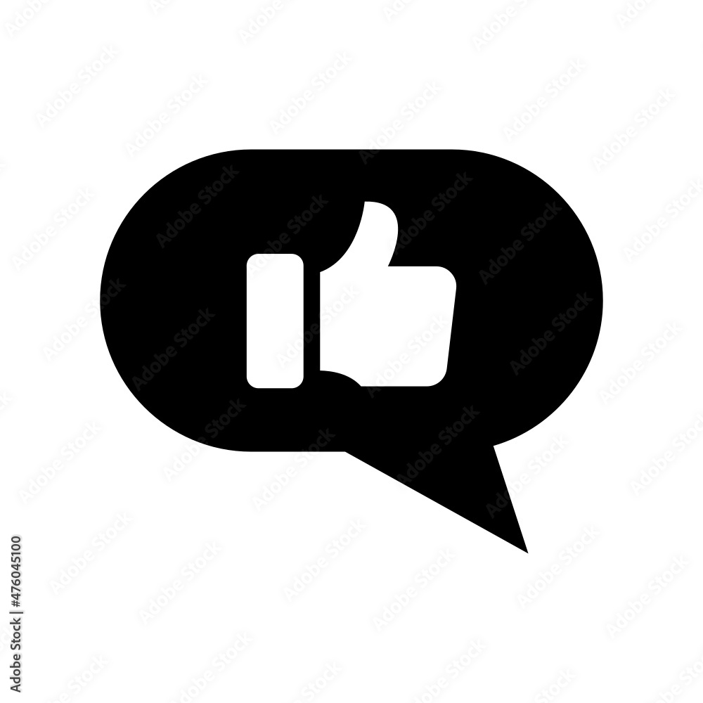 Fototapeta premium Positive Response icon isolated on white background