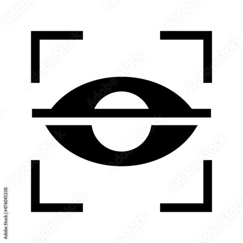 Eye Scan icon isolated on white background