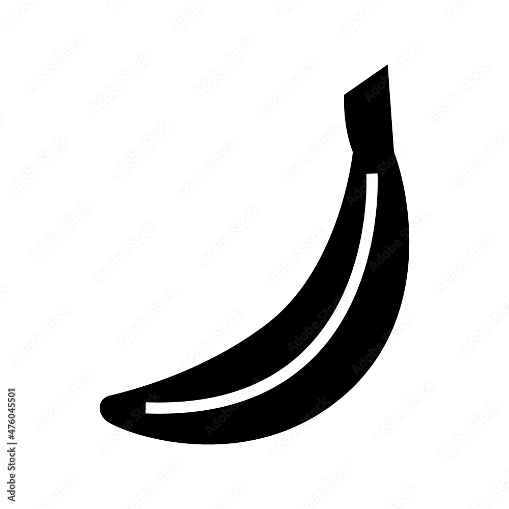 Banana icon isolated on white background Banana icon isolated on white background