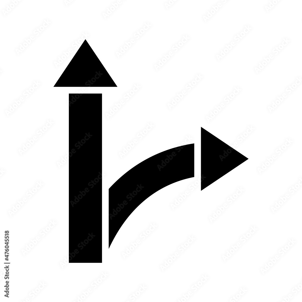 Fototapeta premium Route icon isolated on white background