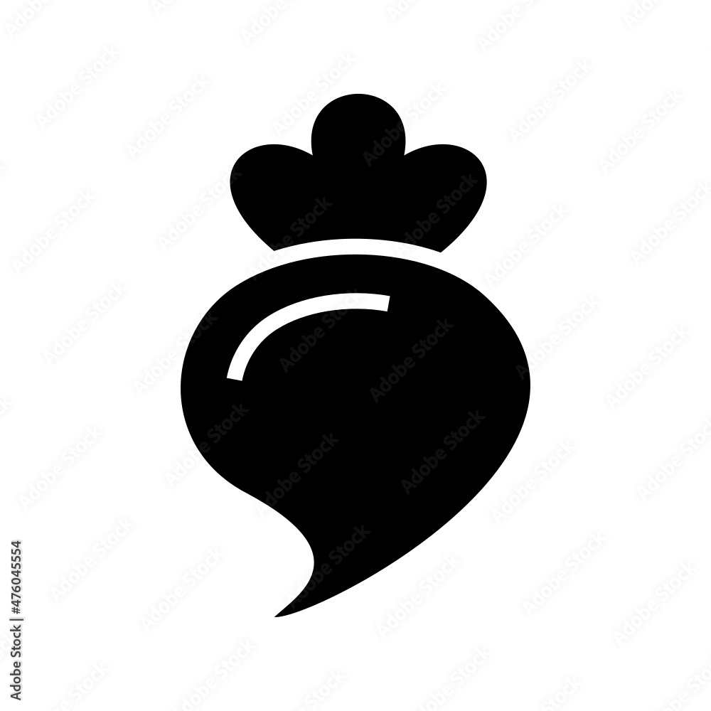 Radish icon isolated on white background Radish icon isolated on white background