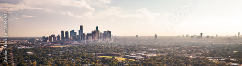 Vászonkép Aerial shot of the skyline of Houston, Texas during daylight