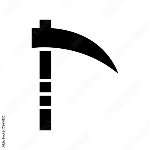 Scythe icon isolated on white background