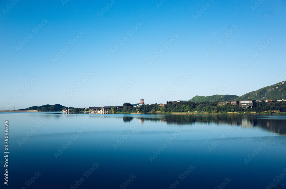 Fototapeta premium China Beijing Yanqi lake beautiful view KEMPINSKI HOTELS