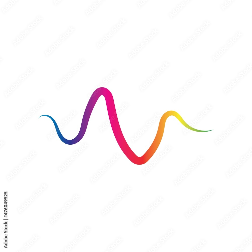 Sound waves vector illustration design template Sound waves vector illustration design template
