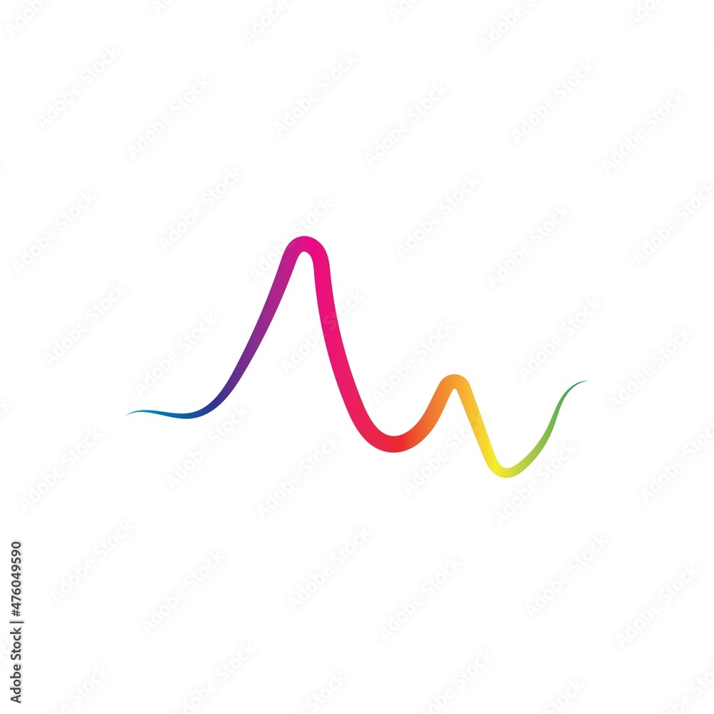 Sound waves vector illustration design template Sound waves vector illustration design template