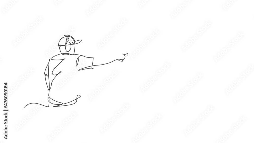 Animated self drawing of single continuous line draw young athlete man shooter holding gun and training to aim target tactical shooting. Shooting sport training concept. Full length one line animation Animated self drawing of single continuous line draw young athlete man shooter holding gun and training to aim target tactical shooting. Shooting sport training concept. Full length one line animation
