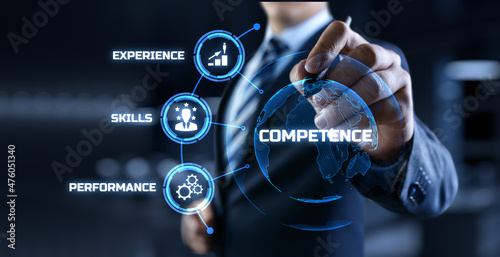 Competence skills business and personal development concept Fototapet