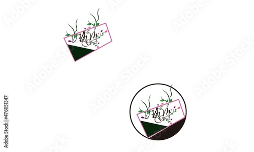 mgm text gardening logo design.