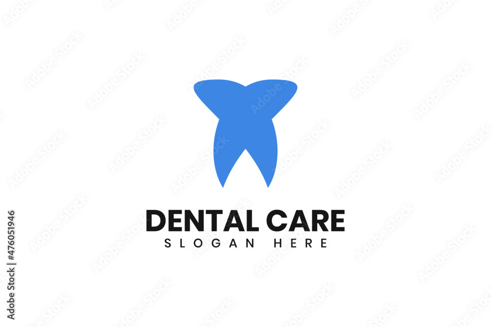 Tooth icon or dentist logo for dental clinic logo