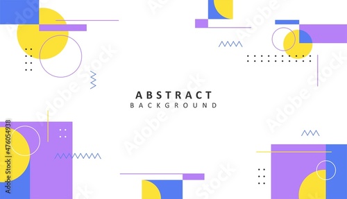 Colorful flat geometric vector design for background template 