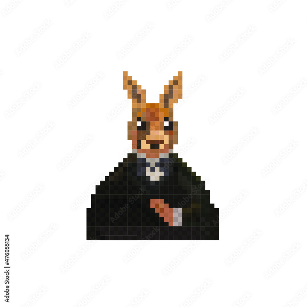 Fototapeta premium pixel art I bunny