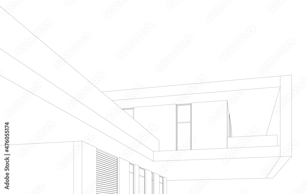 architectural drawing vector illustration