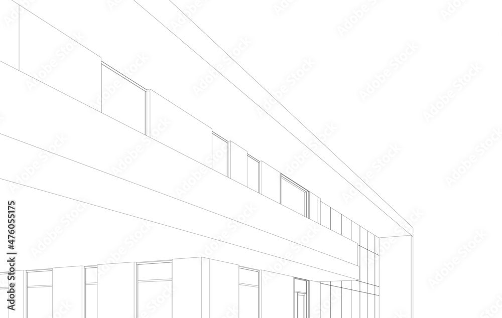 architectural drawing vector illustration