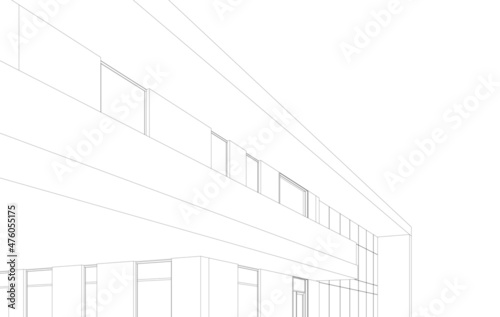 architectural drawing vector illustration