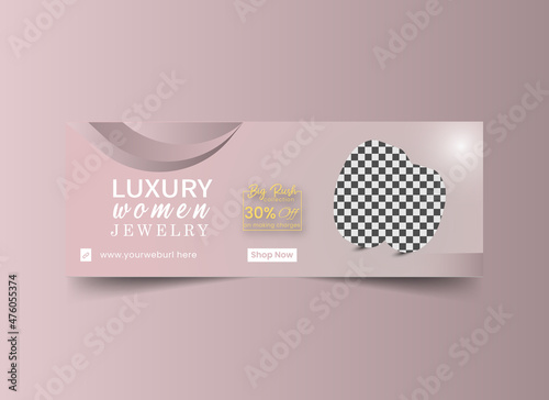 Jewelry social media sale cover template