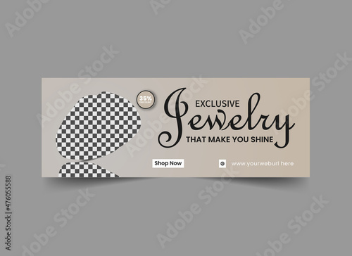 Jewelry social media sale cover template
