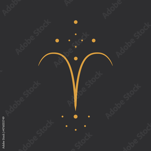 signs of the zodiac symbols. magic signs in the form of tattoo dots. ideal for astrologer blog or tarot cards