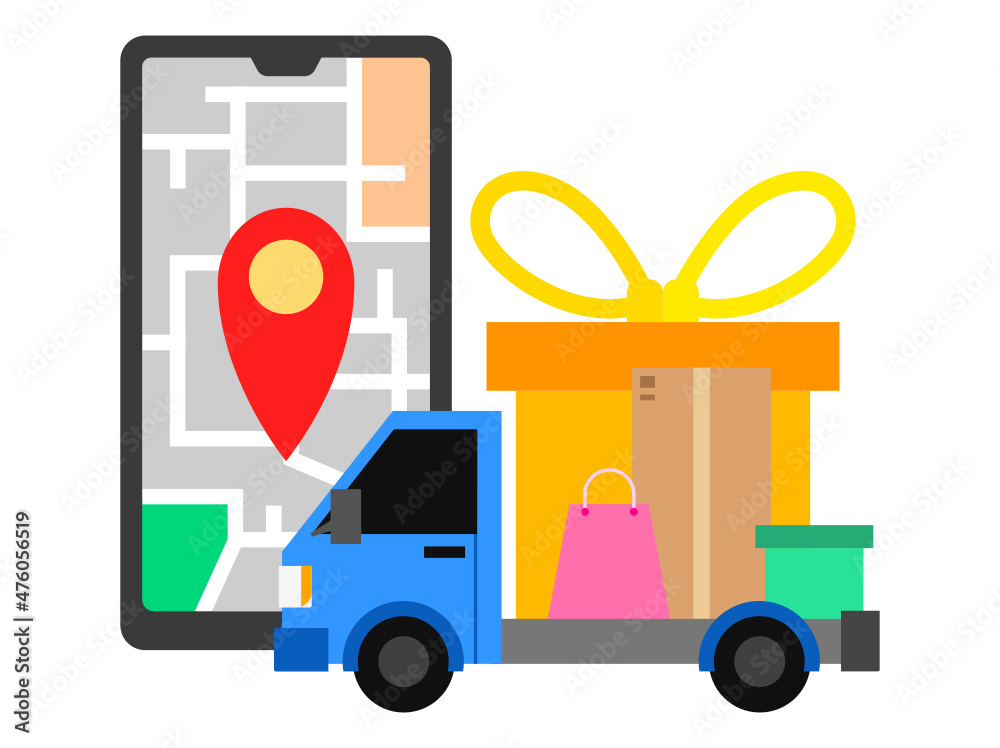 Free shipping or free delivery illustration. Suitable to use for online marketplace, shop, black friday event, promotion, etc. 100% vector illustration.