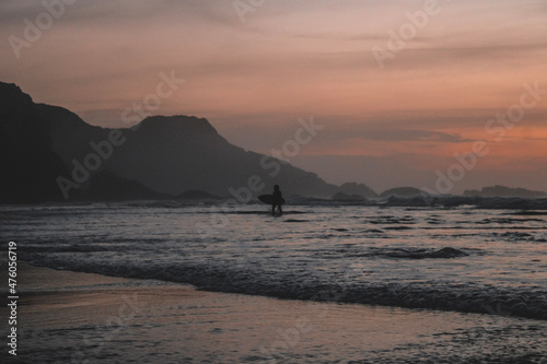 sunset on the beach