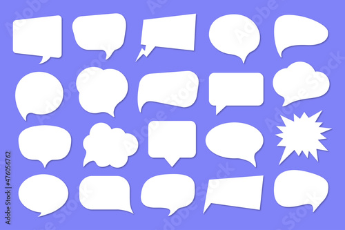 Speech bubble icon vector illustration. Set of icon
