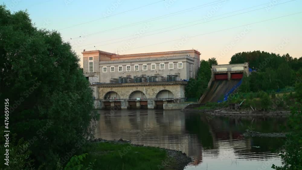 Narva Hydroelectric Station on the Narva River in Russia. Narva Hydroelectric Station on the Narva River in Russia.